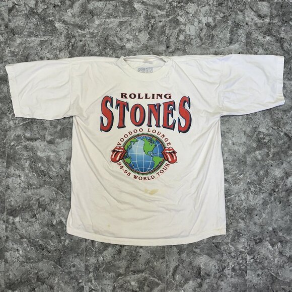 Vintage Rolling Stones 1994-95 VooDoo Lounge World Tour  XL Shirt READ - Picture 1 of 9